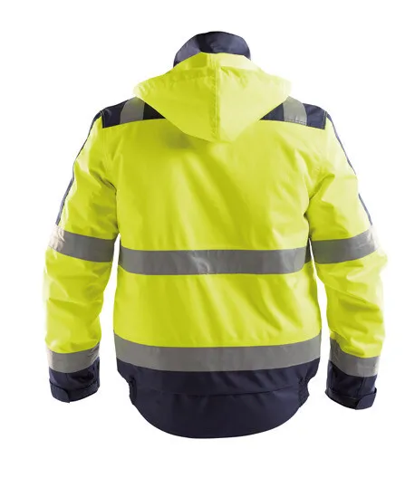 DASSY® Lima Hoge zichtbaarheidswinterjas Fluor-geel/Marineblauw maat 3XL