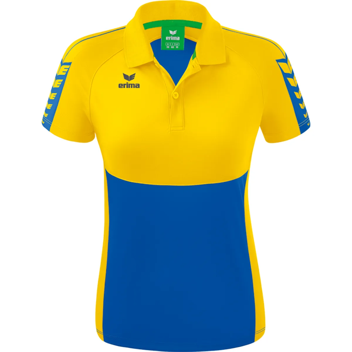Erima Six Wings Polo Dames - New Royal / Geel